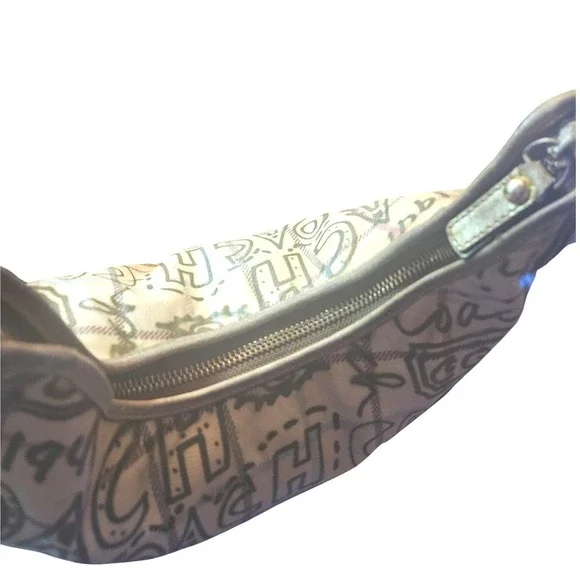 Coach Est 1941 Hobo Shoulder Bag Beige Plaid Script Logo - Picture 10 of 14